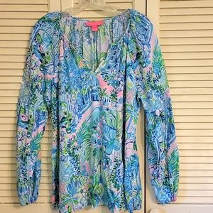 Lily Pulitzer peasant top. Large.